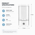 Makeup brush cleaner specifications – 17cm by 10cm, ABS PC TPE material, USB plug-in power