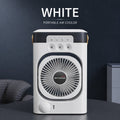 Nestora portable mini mist fan in white – rechargeable personal air cooler with remote control EU